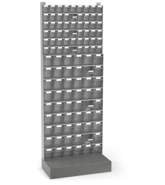 VISUAL016 Scaffale con 108 Cassetti Visual Box, L604 x P322 x H1600 mm - immagine 1