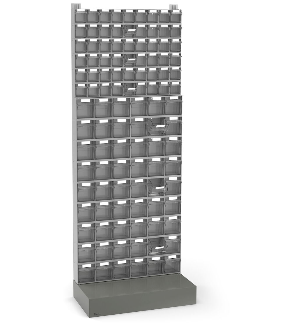 VISUAL016 Scaffale con 108 Cassetti Visual Box, L604 x P322 x H1600 mm - immagine 1