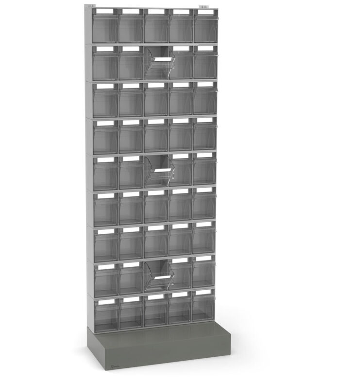 VISUAL018 Scaffale con 45 Cassetti Visual Box, L604 x P322 x H1600 mm - immagine 1