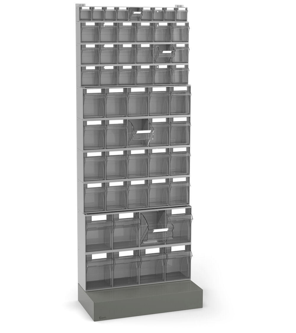 VISUAL019 Scaffale con 55 Cassetti Visual Box, L604 x P322 x H1600 mm - immagine 1