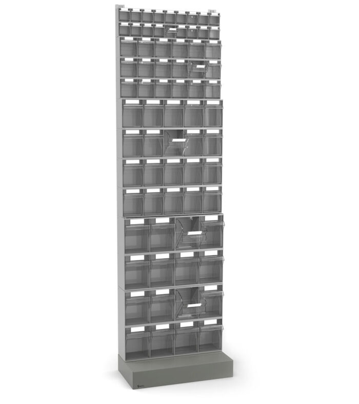 VISUAL024 Scaffale con 72 Cassetti Visual Box, L604 x P322 x H2100 mm - immagine 1